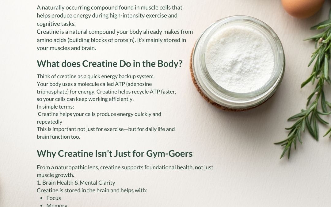 Creatine: Not Just for the Gym — A Naturopathic Perspective